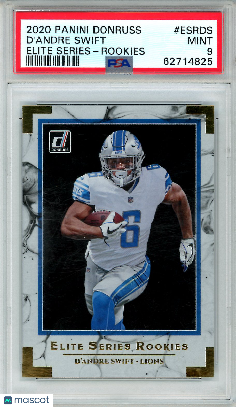 2020 Donruss Elite Series D’andre Swift Rookies Rookie PSA 9 MINT Detroit - Graded Sports Cards
