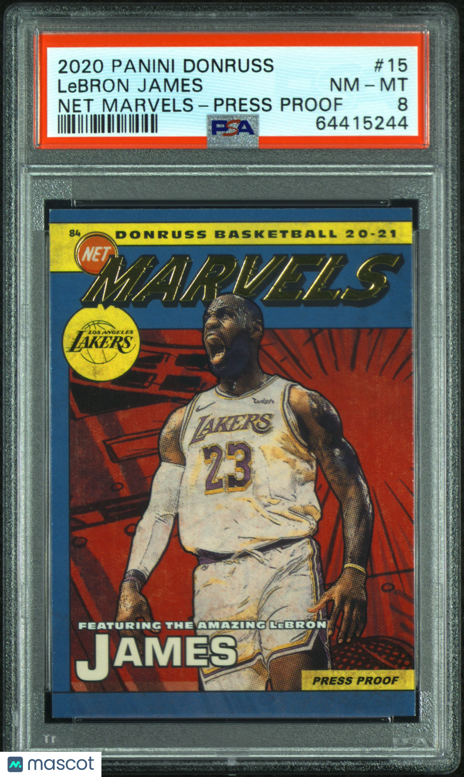 2020 Donruss Net Marvels LeBron James Press Proof #15 PSA 8 Los Angeles Lakers - Graded Sports Cards