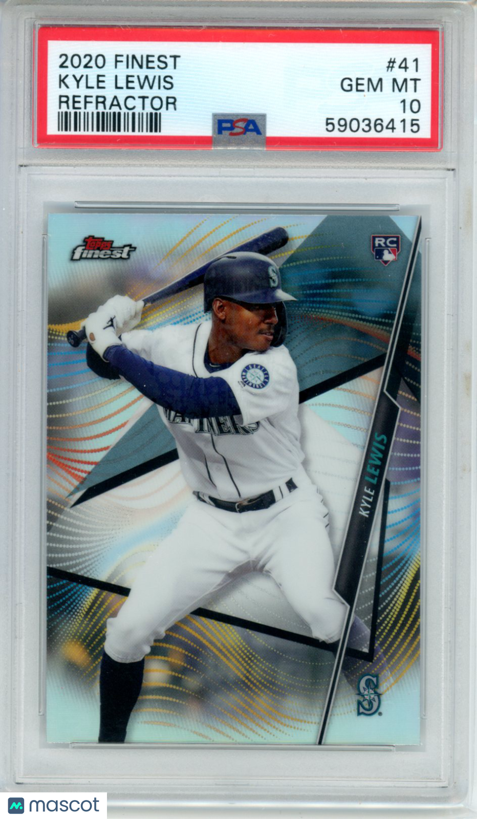 2020 Finest Kyle Lewis Refractor #41 PSA 10 - Graded Sports Cards