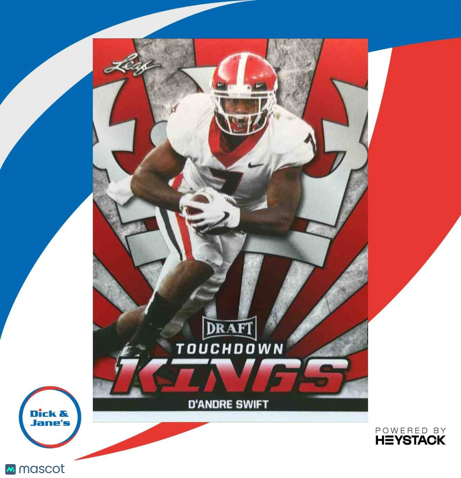 2020 Leaf Draft D Andre Swift Red #78 RC Georgia Bulldogs - Sports Cards