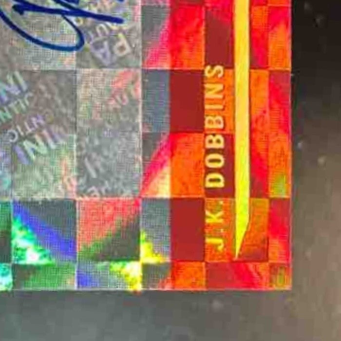 2020 Panini Chronicles J.K. Dobbins Turn of the Century Auto Red /99 RC Ravens - Sports Cards