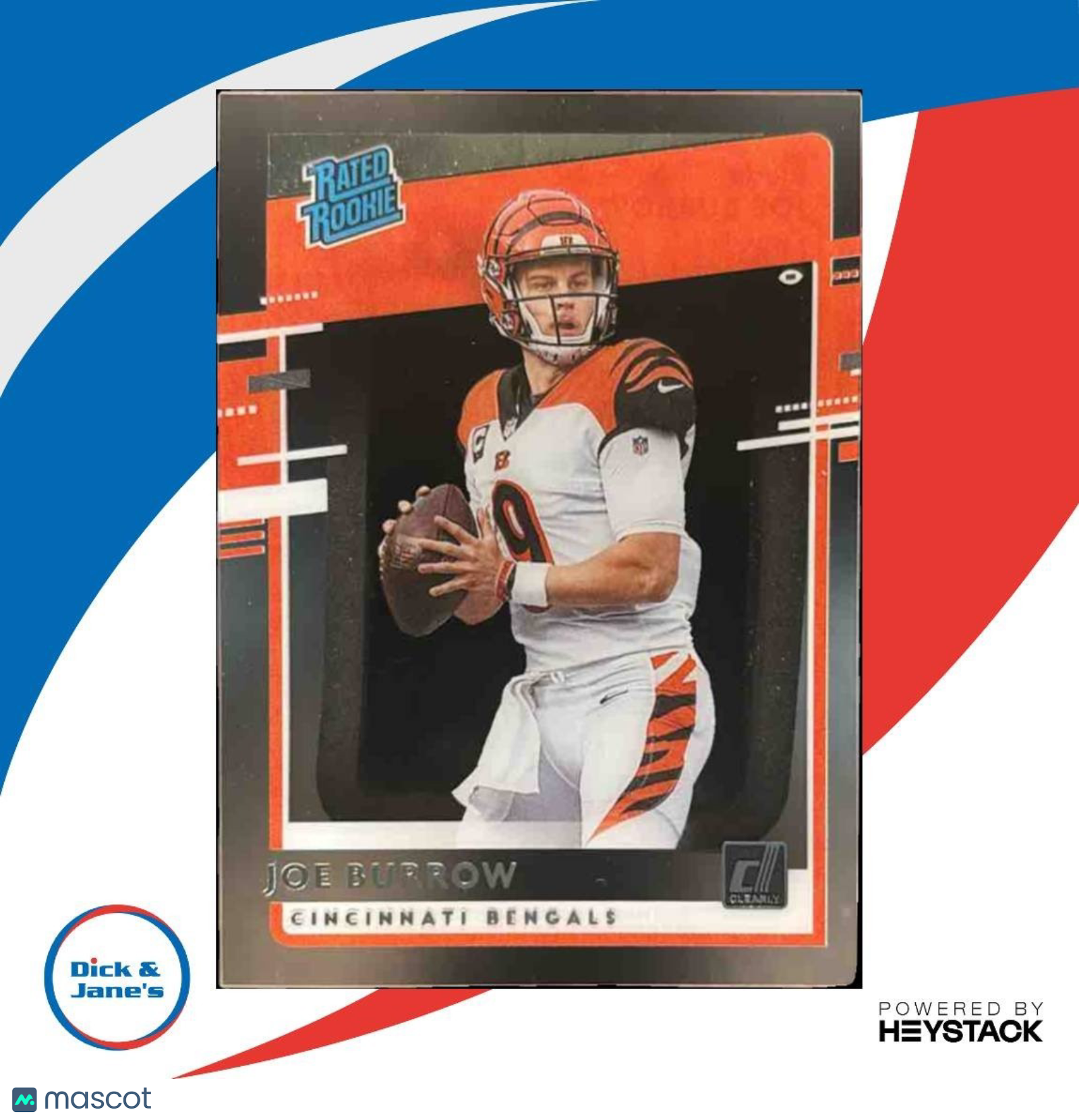2020 Panini Chronicles Joe Burrow Clearly Donruss RC Cincinnati Bengals - Sports Cards