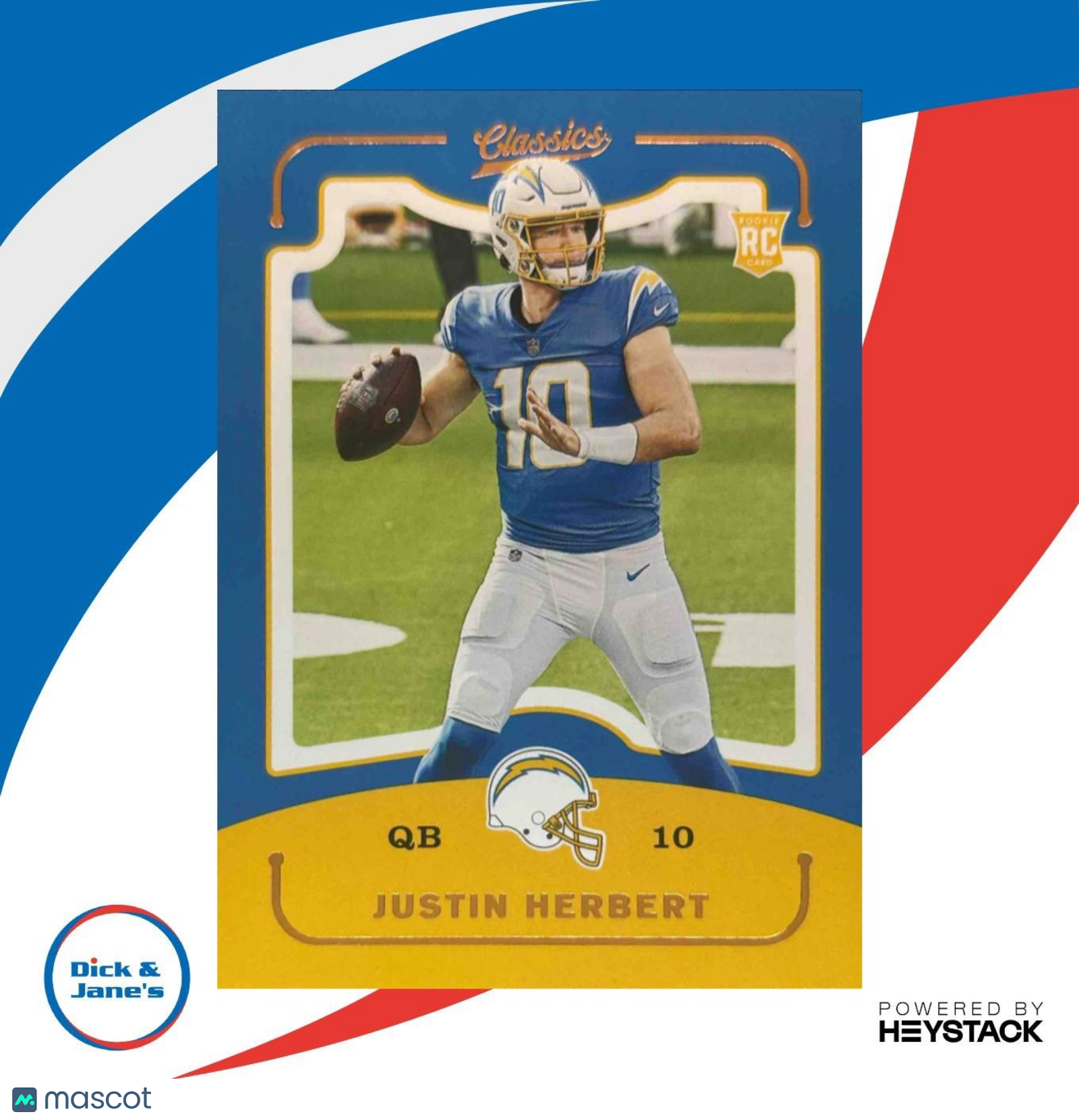 2020 Panini Chronicles Justin Herbert Classics #CL-3 RC Los Angeles Chargers - Sports Cards