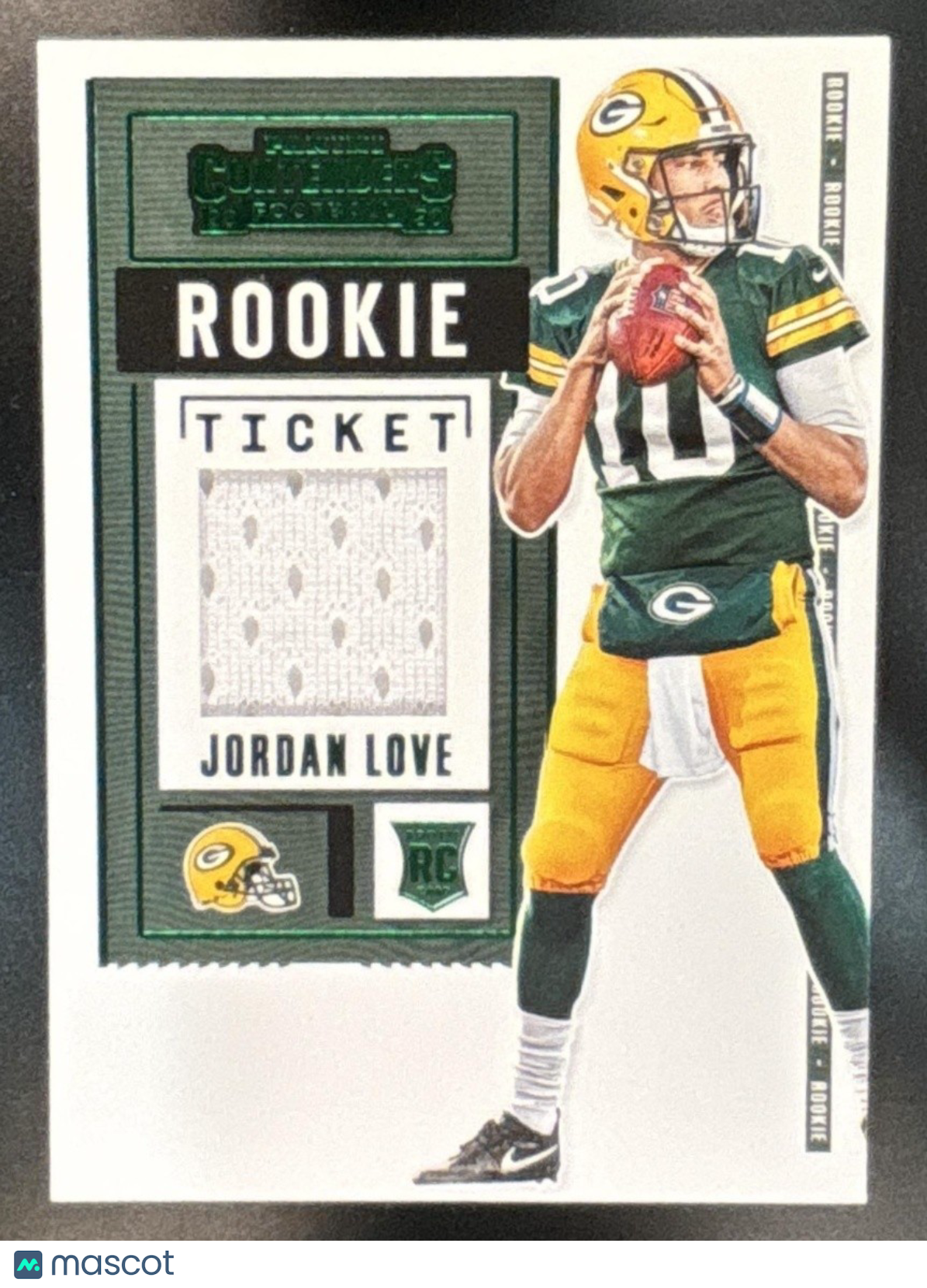 2020 Panini Contenders Jordan Love Patch Variation MEM RC Green Bay Packers - Sports Cards