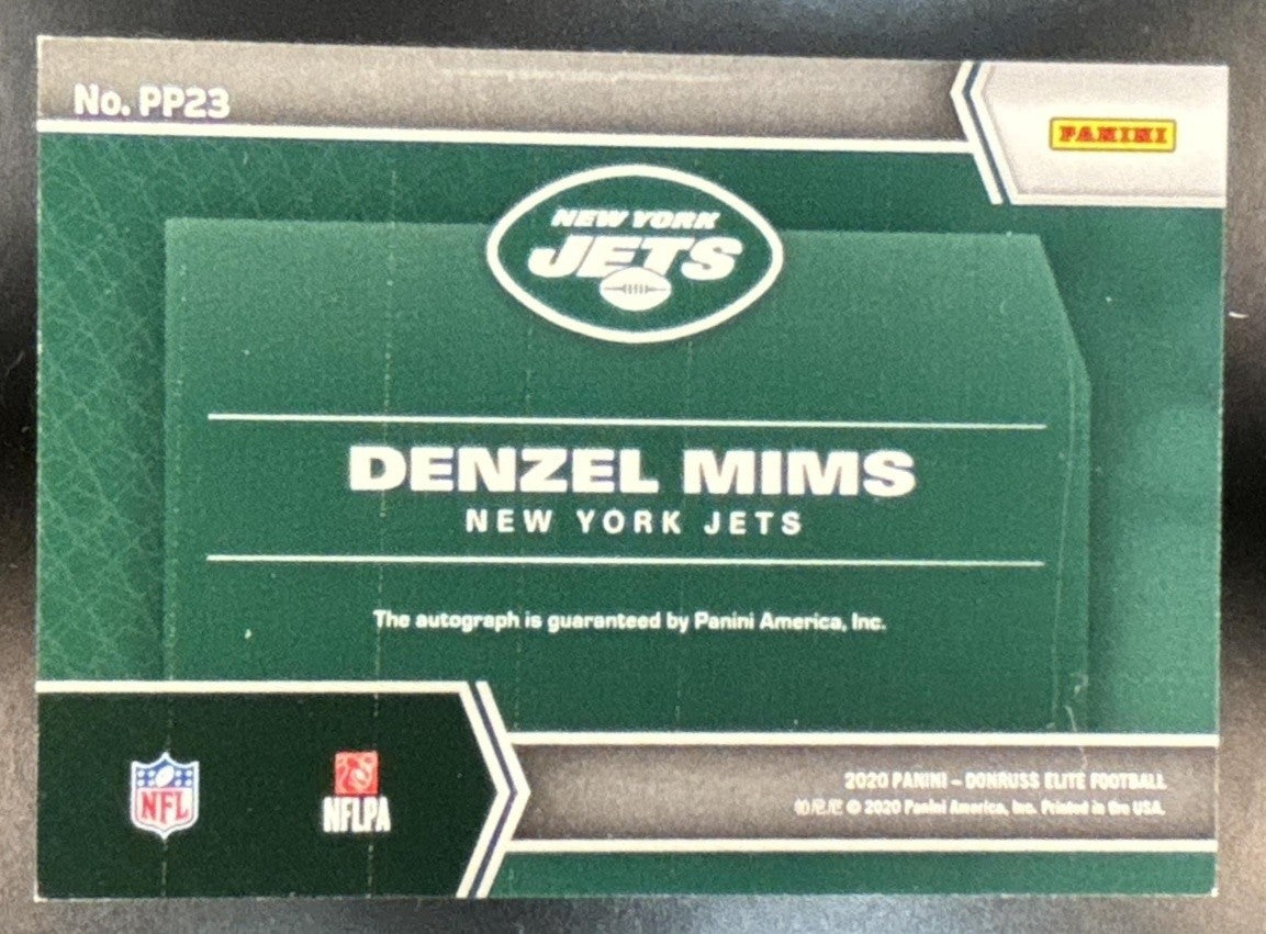 2020 Panini Donruss Elite Denzel Mims Pen Pals #PP23 RC Auto New York Jets - Sports Cards