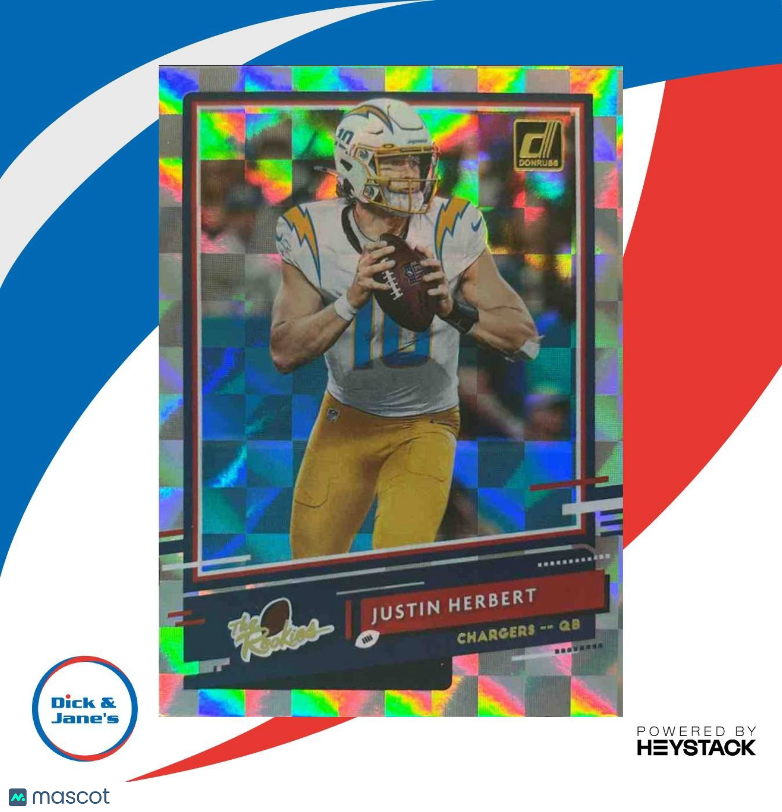 2020 Panini Donruss Justin Herbert The Rookies #TR-JH RC Los Angeles Chargers - Sports Cards