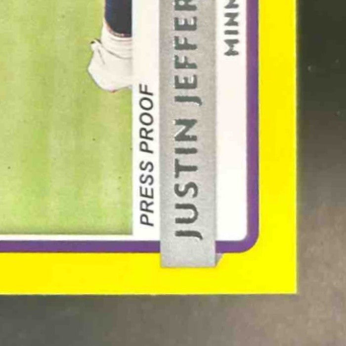 2020 Panini Donruss Justin Jefferson Press Proof Yellow #313 RC Vikings - Sports Cards
