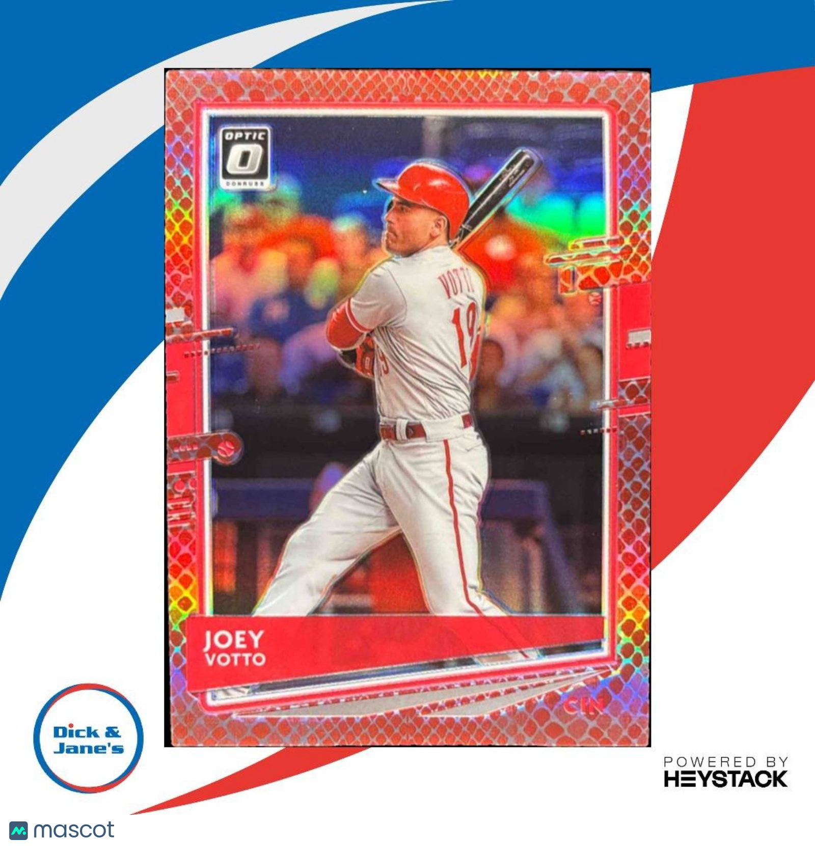 2020 Panini Donruss Optic Joey Votto Dragon Red 31/88 #110 Cincinnati Reds - Sports Cards