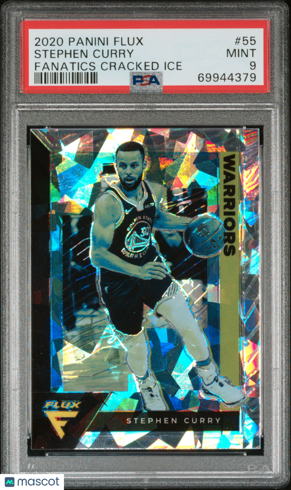 2020 Panini Flux Stephen Curry Fanatics Cracked Ice #55 PSA 9 MINT Warriors - Graded Sports Cards
