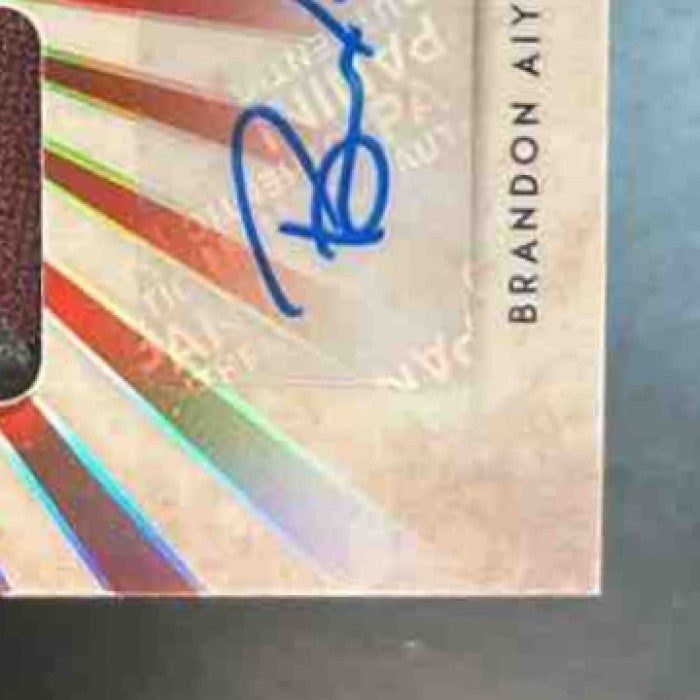 2020 Panini Legacy Brandon Aiyuk Futures Dual Patch Auto Ruby /100 RC - Sports Cards