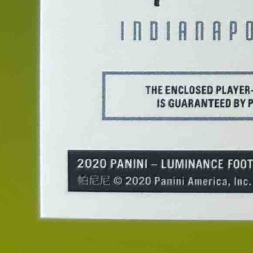 2020 Panini Luminance Peyton Manning Vintage Materials #VM7 Indianapolis Colts - Sports Cards