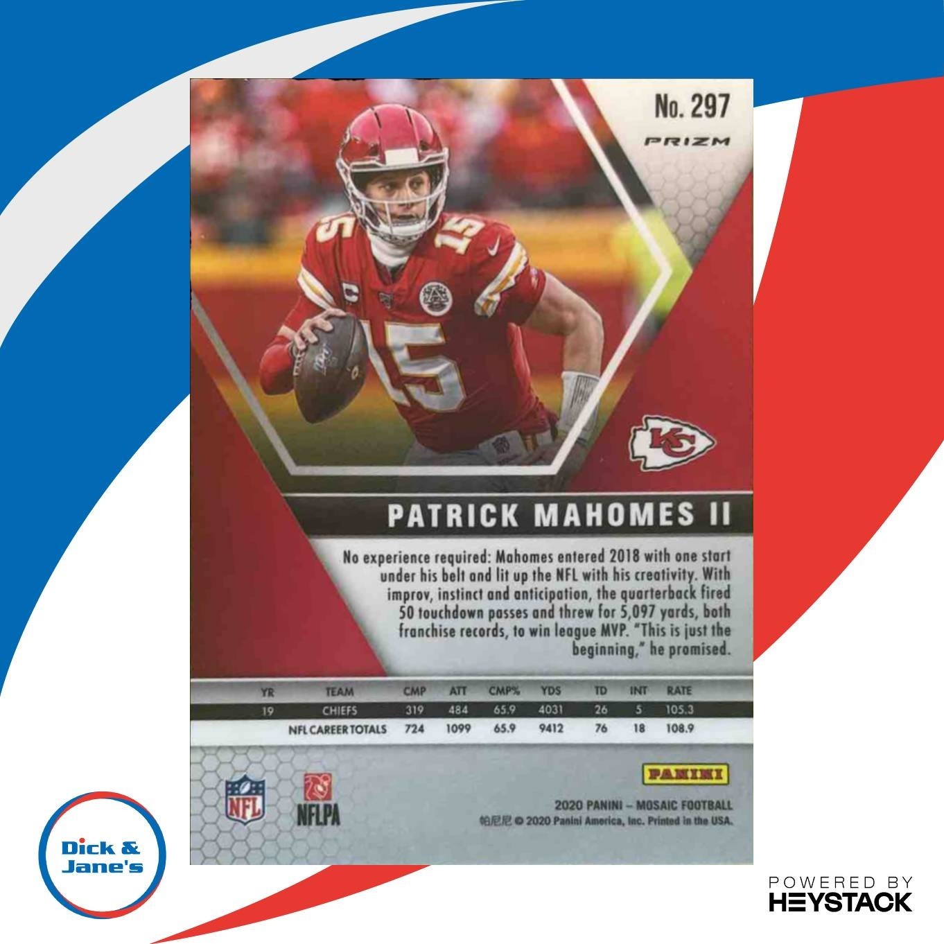 2020 Panini Mosaic Patrick Mahomes II Prizm Camo Pink #297 Kansas City Chiefs - Sports Cards