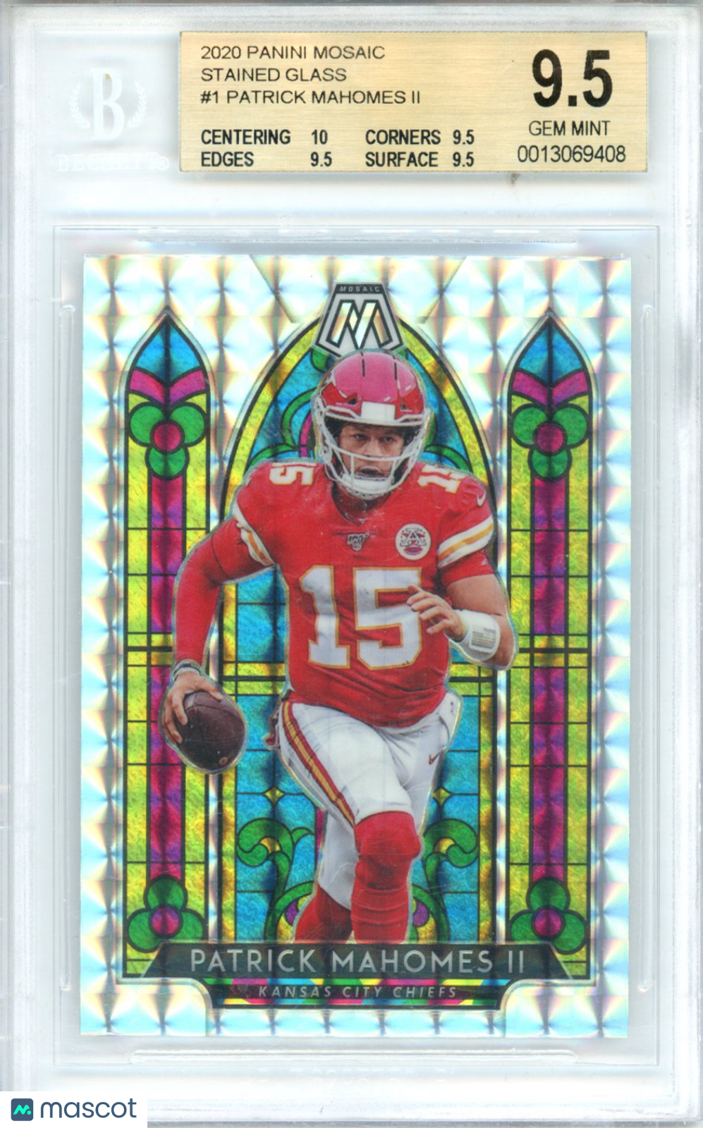 2020 Panini Mosaic Stained Glass Patrick Mahomes II #1 BGS 9.5 - Graded Sports Cards