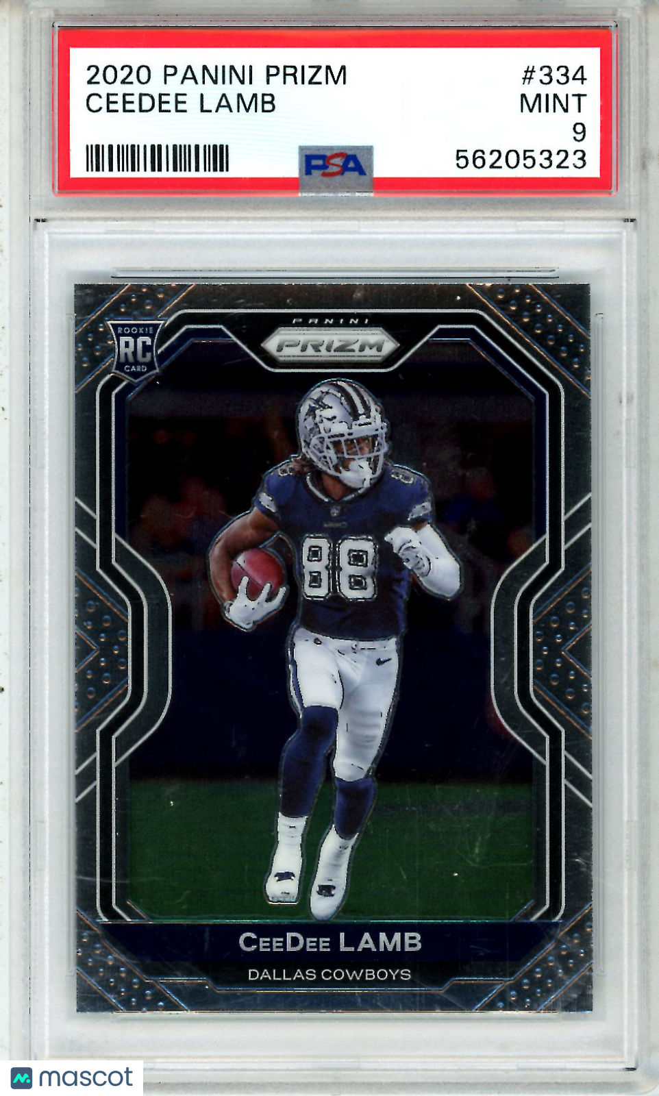 2020 Panini Prizm Ceedee Lamb Rookie #334 PSA 9 Dallas Cowboys - Graded Sports Cards