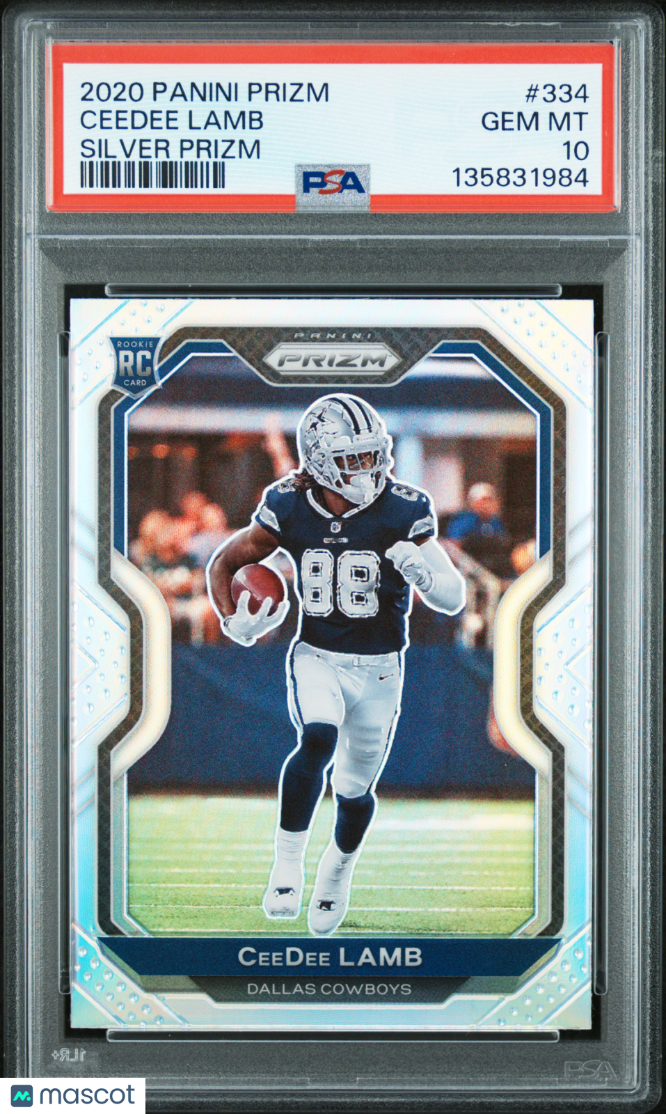 2020 Panini Prizm Ceedee Lamb Silver #334 PSA 10 - Graded Sports Cards