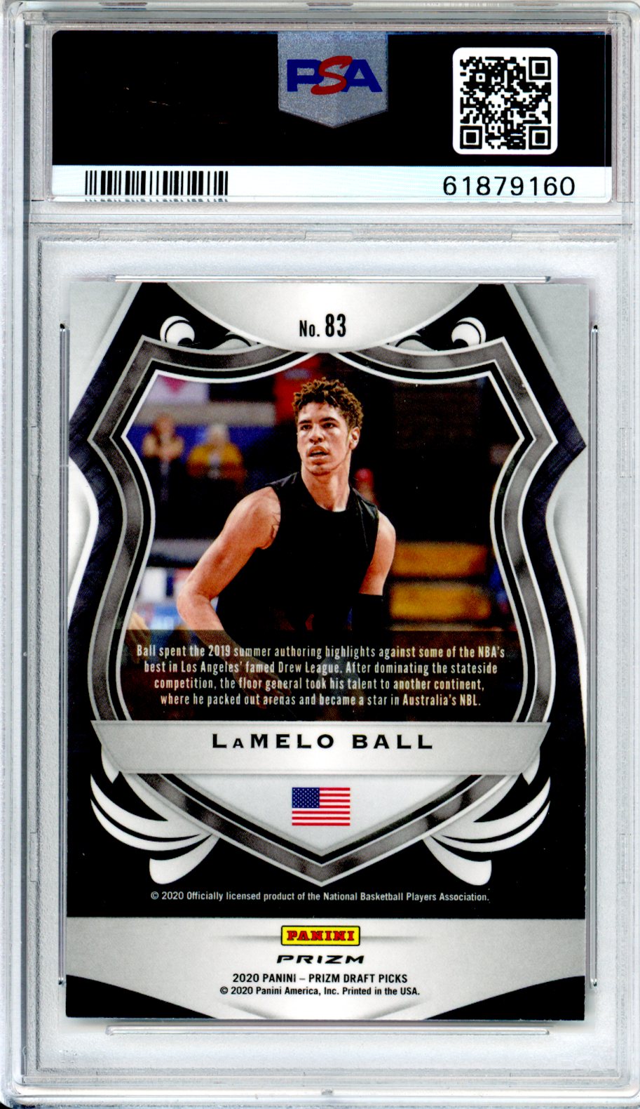 2020 Panini Prizm Draft Picks Lamelo Ball Pink Ice Rookie #83 PSA 10 - Graded Sports Cards