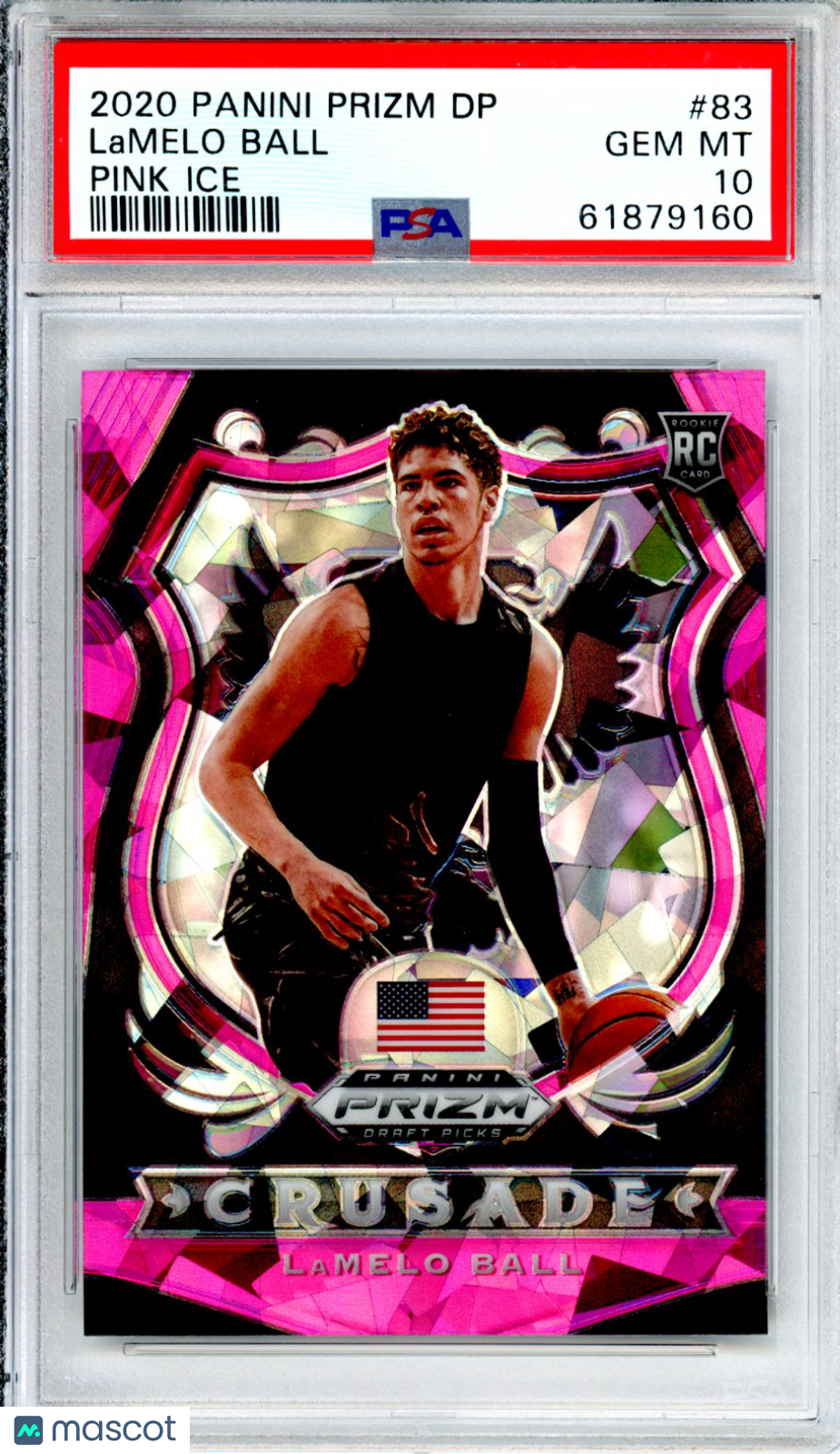 2020 Panini Prizm Draft Picks Lamelo Ball Pink Ice Rookie #83 PSA 10 - Graded Sports Cards