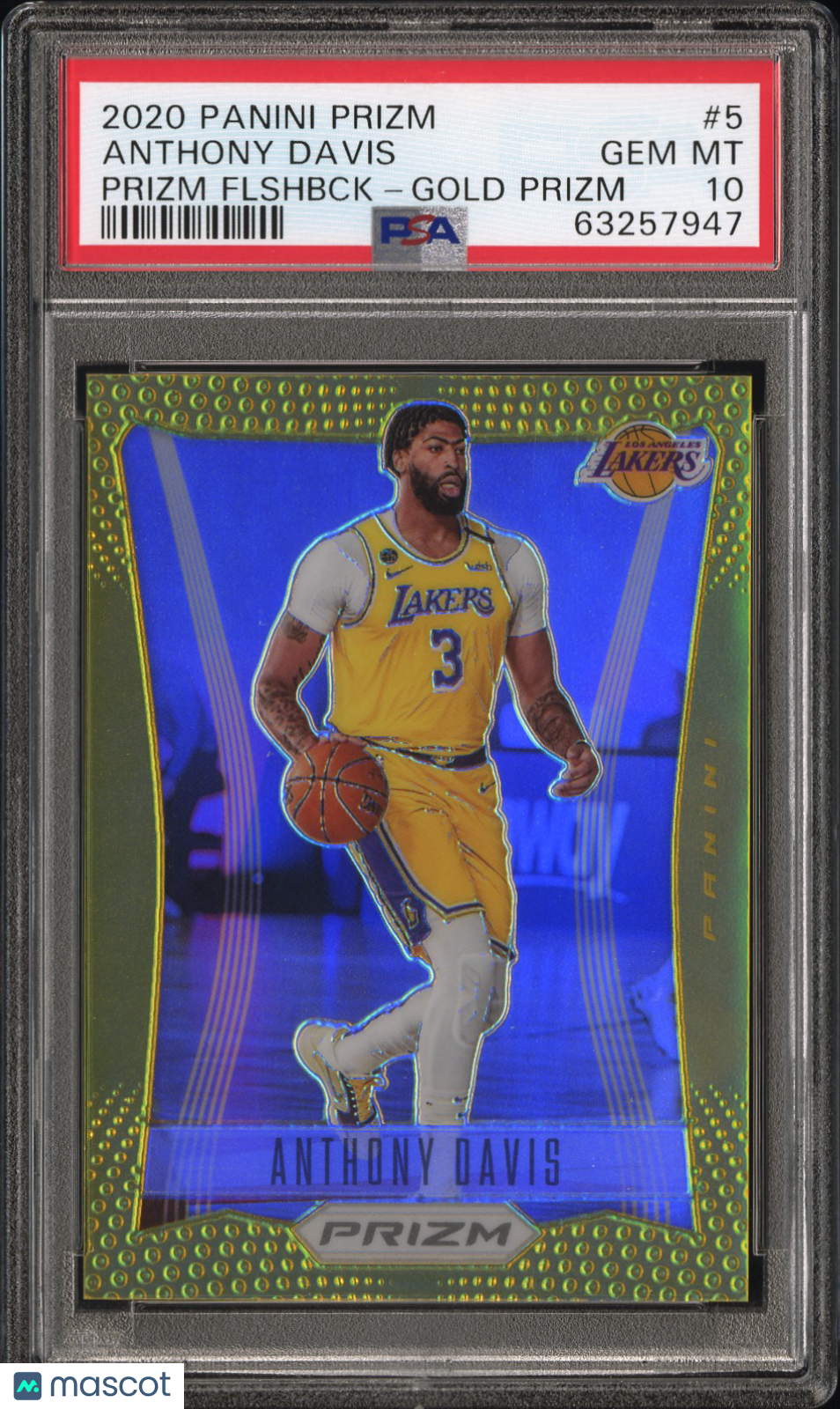 2020 Panini Prizm Prizm Flashback Anthony Davis Gold 09/10 #5 PSA 10 GEM MINT - Graded Sports Cards