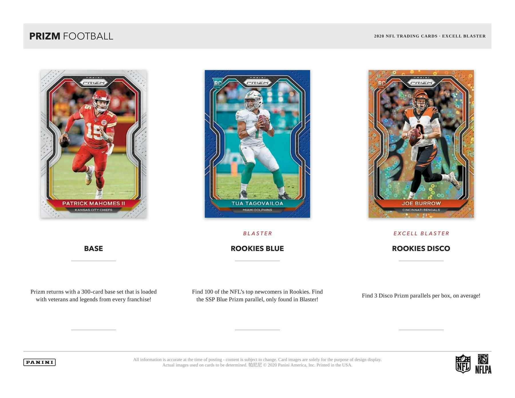 2020 Panini Prizm Football Blaster Box (Disco Prizms) 6 Packs - NFL Blaster Box