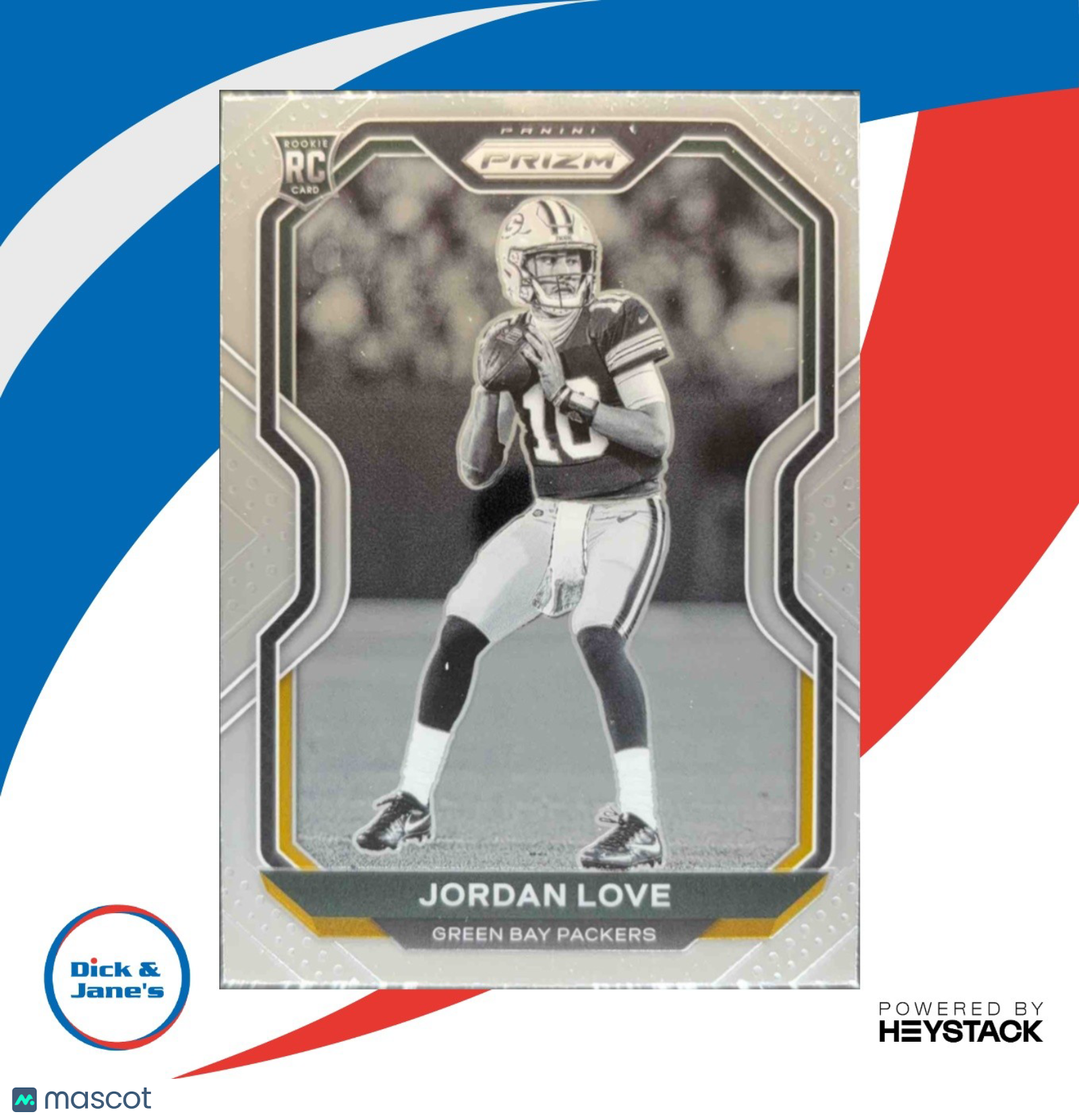 2020 Panini Prizm Jordan Love #363b Negative B/W Variation SP RC Green Bay - Sports Cards