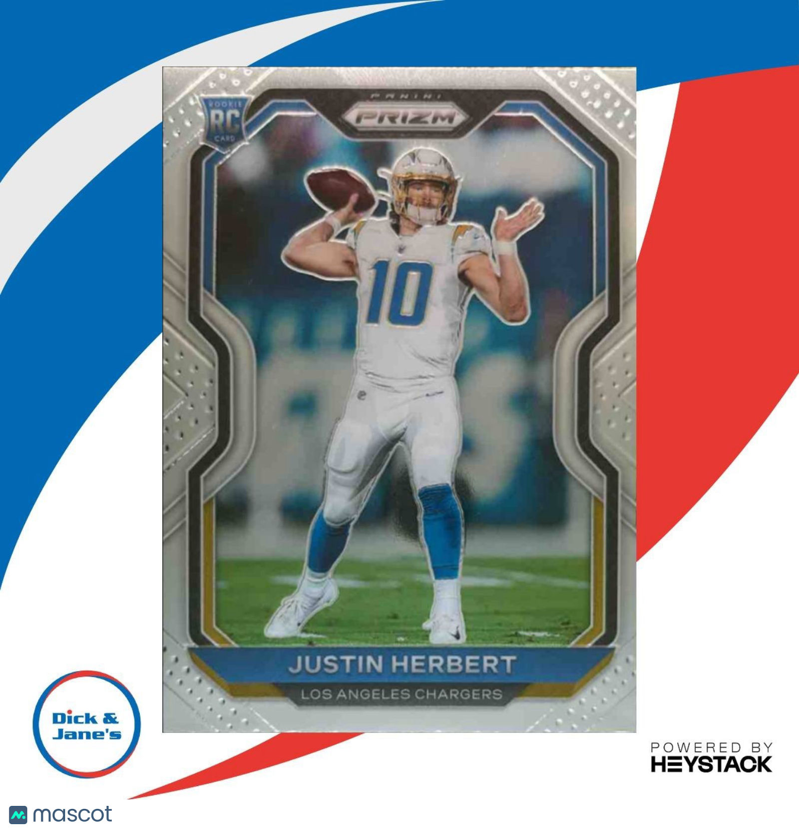 2020 Panini Prizm Justin Herbert #325 RC Los Angeles Chargers - Sports Cards