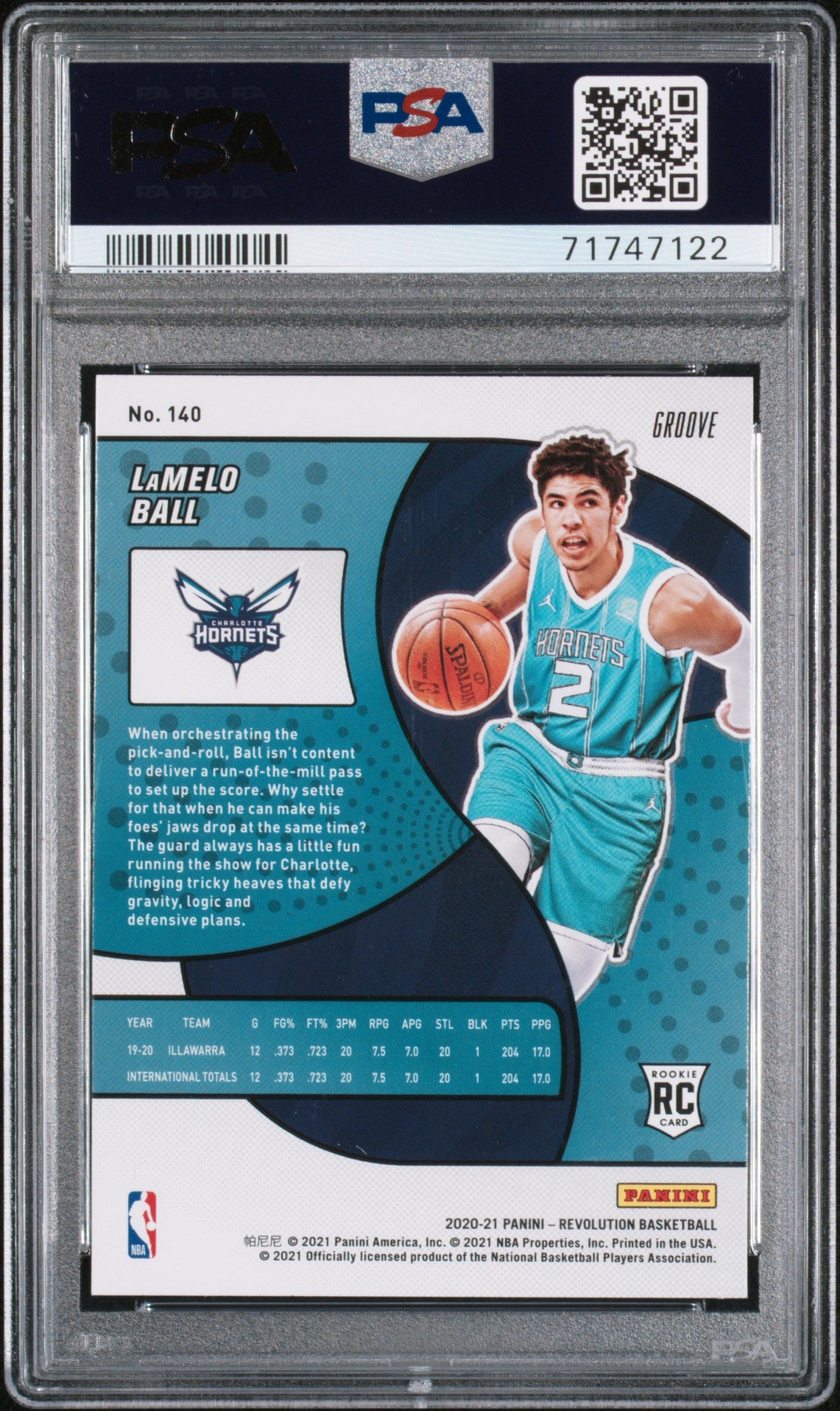 2020 Panini Revolution Lamelo Ball Groove Rookie #140 PSA 10 GEM MINT - Graded Sports Cards