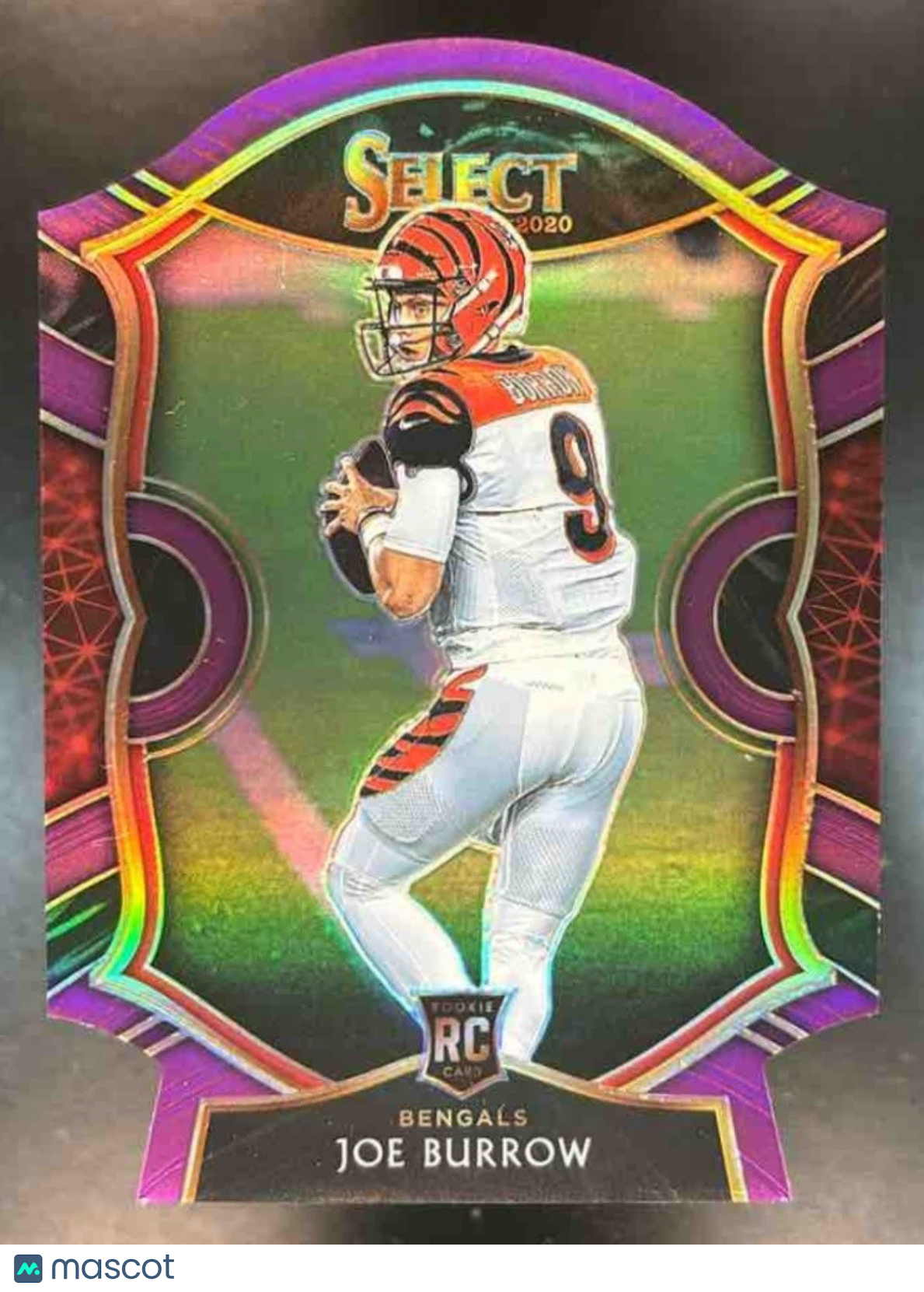 2020 Panini Select Joe Burrow Purple Prizm Die Cut #46 RC Cincinnati Bengals - Sports Cards