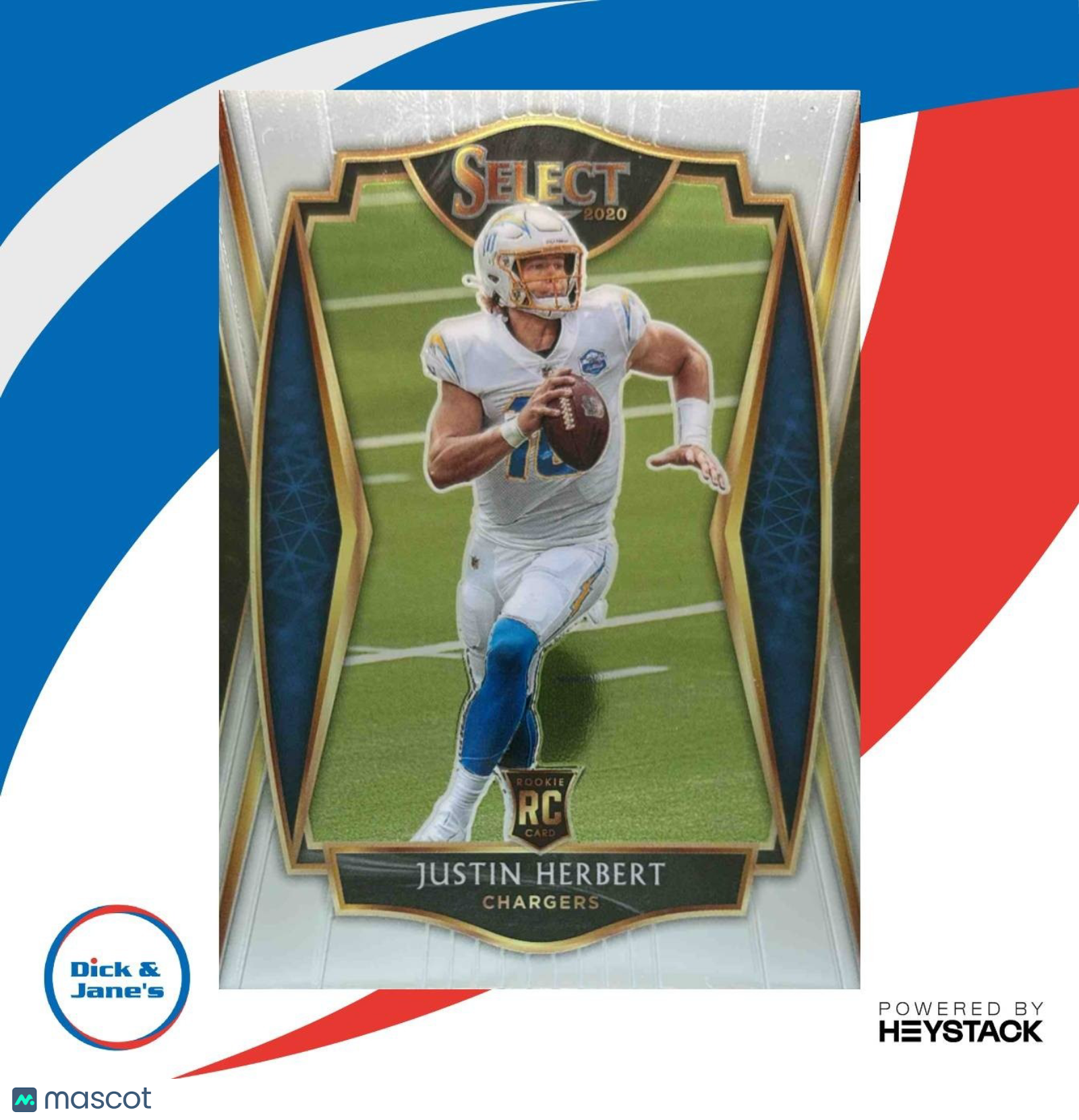 2020 Panini Select Justin Herbert #144 RC Premier Los Angeles Chargers - Sports Cards