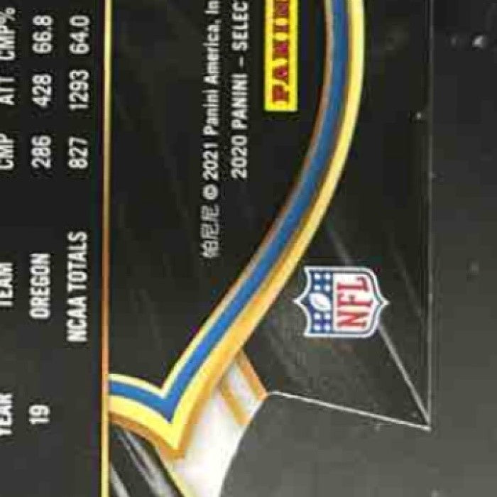 2020 Panini Select Justin Herbert Purple Die Cut #44 RC Los Angeles Chargers - Sports Cards