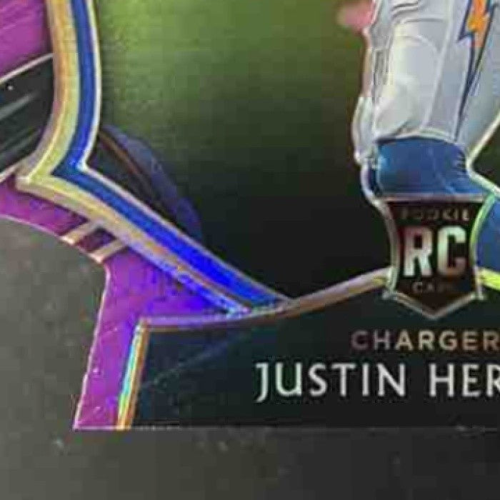 2020 Panini Select Justin Herbert Purple Die Cut #44 RC Los Angeles Chargers - Sports Cards