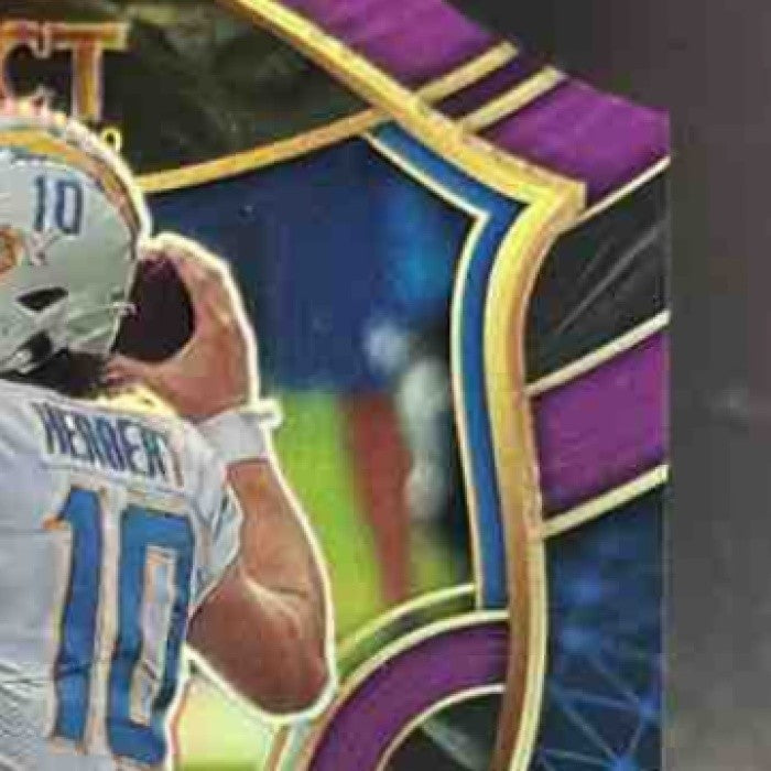 2020 Panini Select Justin Herbert Purple Die Cut #44 RC Los Angeles Chargers - Sports Cards