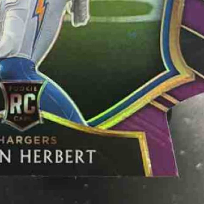 2020 Panini Select Justin Herbert Purple Die Cut #44 RC Los Angeles Chargers - Sports Cards
