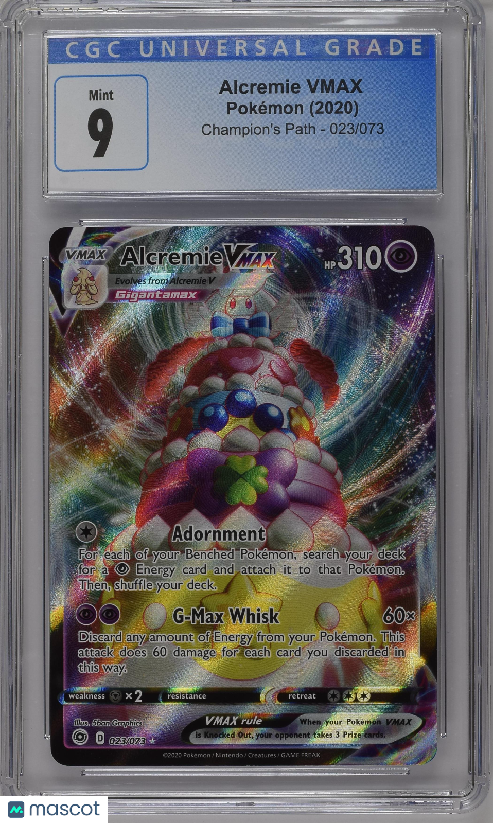 2020 Pokemon Champion’s Path Alcremie VMAX #023 CGC 9 MINT - Graded TCG/CCG