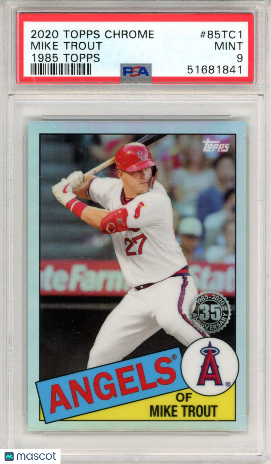 2020 Topps Chrome 1985 Topps Mike Trout #85TC1 PSA 9 - Graded Sports Cards