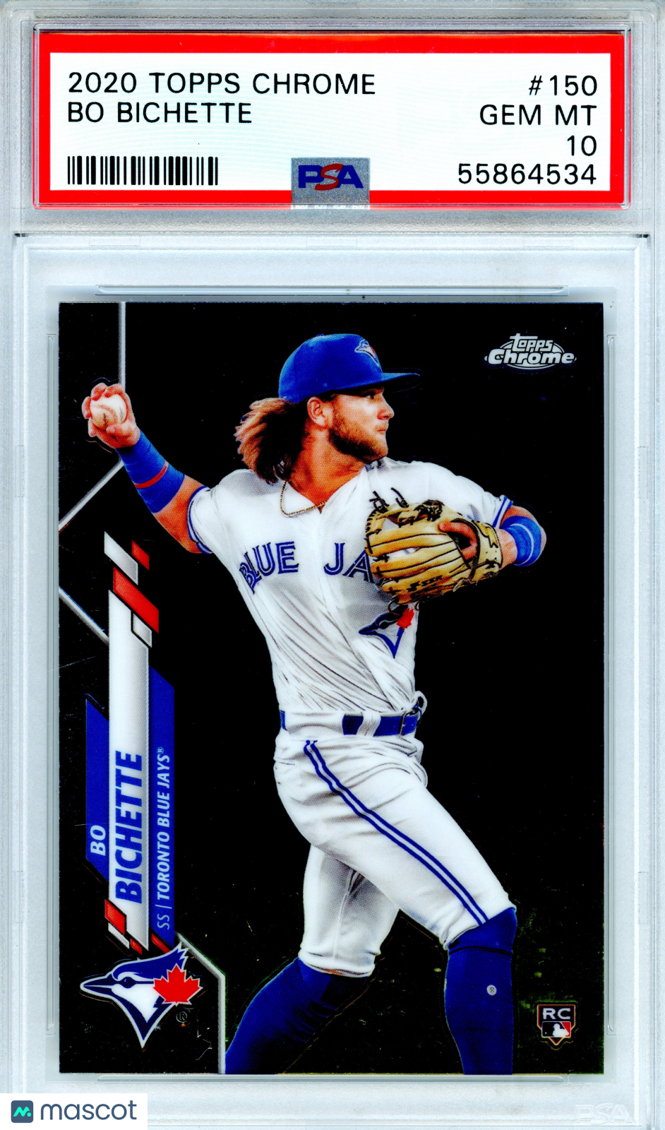 2020 Topps Chrome Bo Bichette Rookie #150 PSA 10 GEM MINT Toronto Blue Jays - Graded Sports Cards