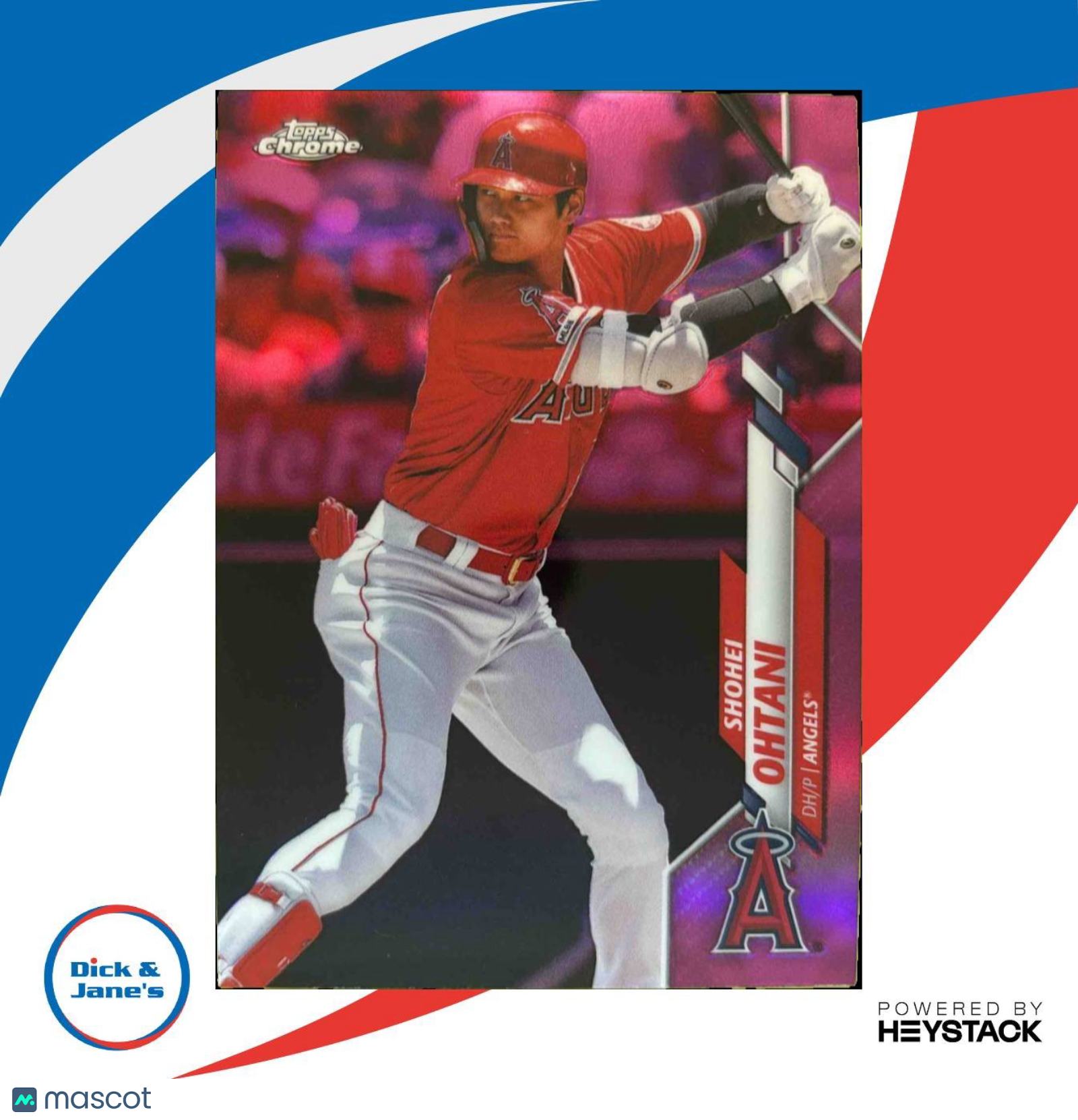 2020 Topps Chrome Shohei Ohtani Pink Refractor #21 Los Angeles Angels Sports Cards