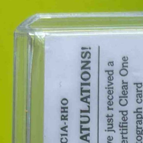 2020 Topps Tier One Rhys Hoskins Clear Auto 7/10 #C1A RHO Philadelphia Phillies Sports Cards