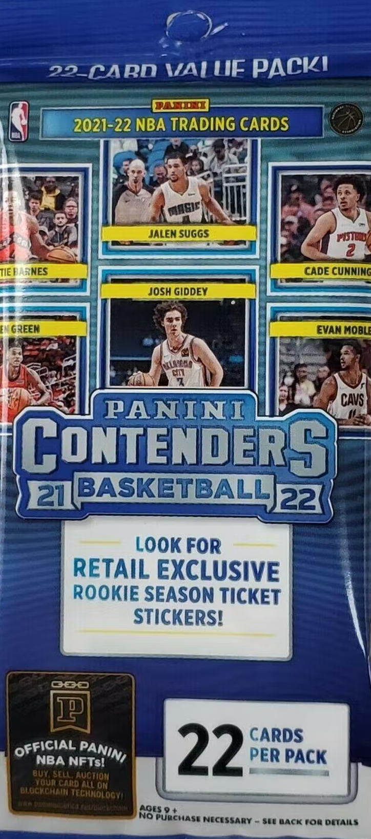2021/22 Panini Contenders Basketball Jumbo Value Cello Pack - NBA Packs
