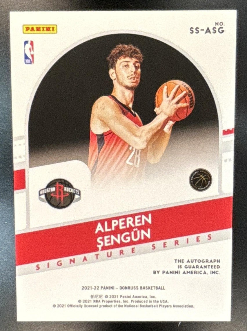 2021-22 Panini Donruss Alperen Sengun Signature Series RC Auto Houston Rockets - Sports Cards
