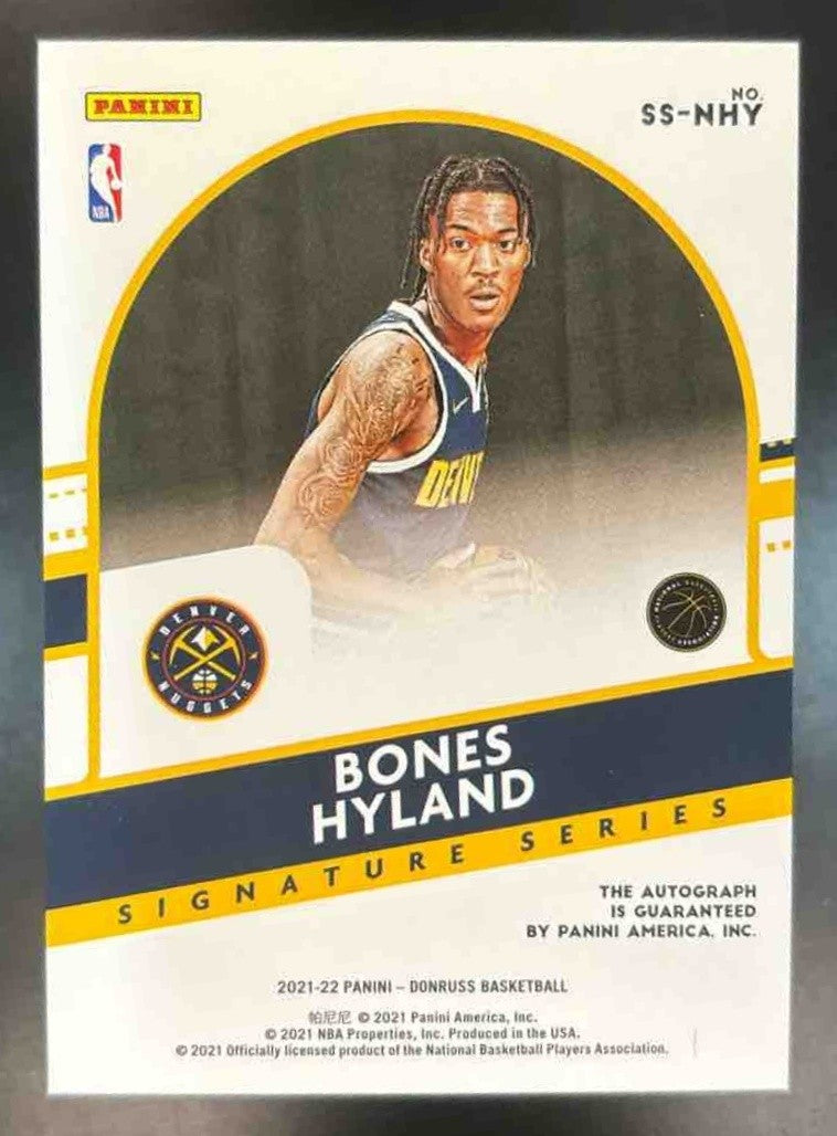 2021-22 Panini Donruss Bones Hyland Signature Series RC Auto Denver Nuggets - Sports Cards