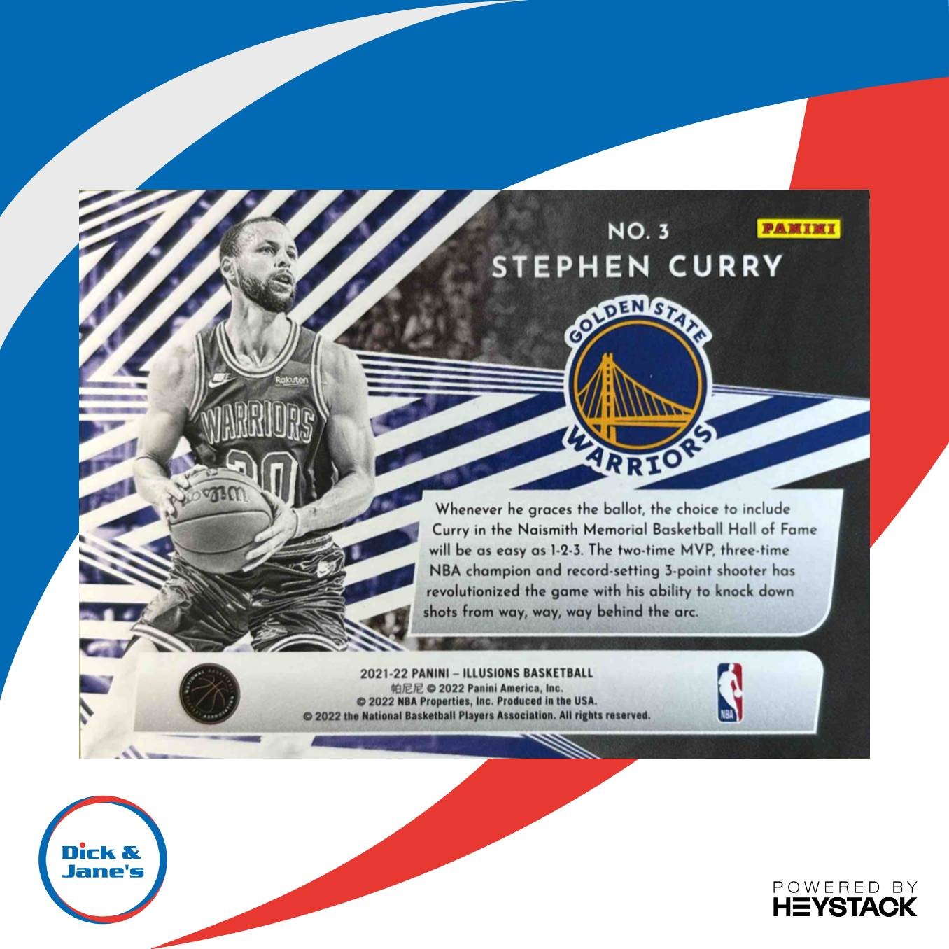 2021-22 Panini Illusions Stephen Curry Chasing the Hall Pink 18/25 Golden State - Sports Cards