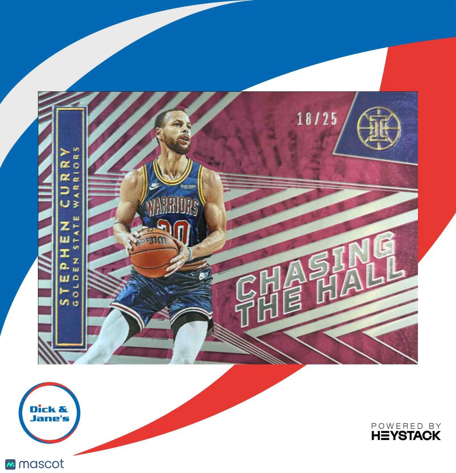 2021-22 Panini Illusions Stephen Curry Chasing the Hall Pink 18/25 Golden State - Sports Cards