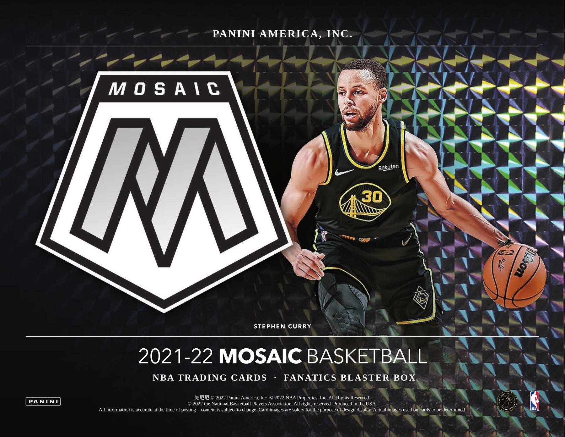 2021/22 Panini Mosaic Basketball 6-Pack Hobby Blaster Box (Green Ice Parallels!) (Fanatics) - NBA Blaster