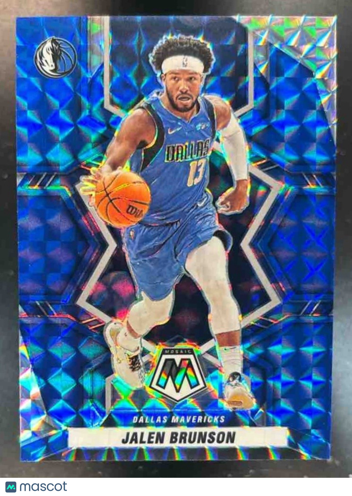 2021-22 Panini Mosaic Jalen Brunson Blue /99 #117 Dallas Mavericks - Sports Cards