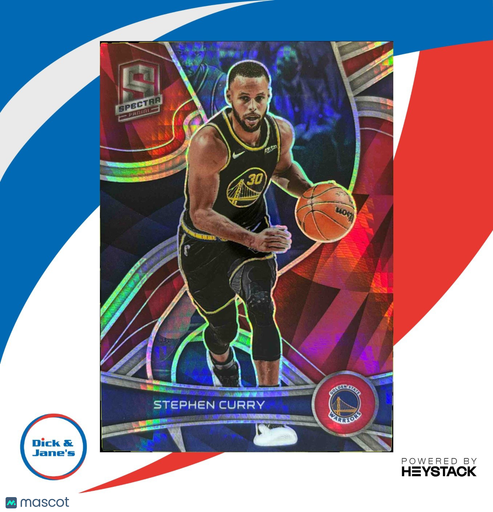 2021-22 Panini Spectra Stephen Curry Asia Red Hyper #30b Golden State Warriors - Sports Cards
