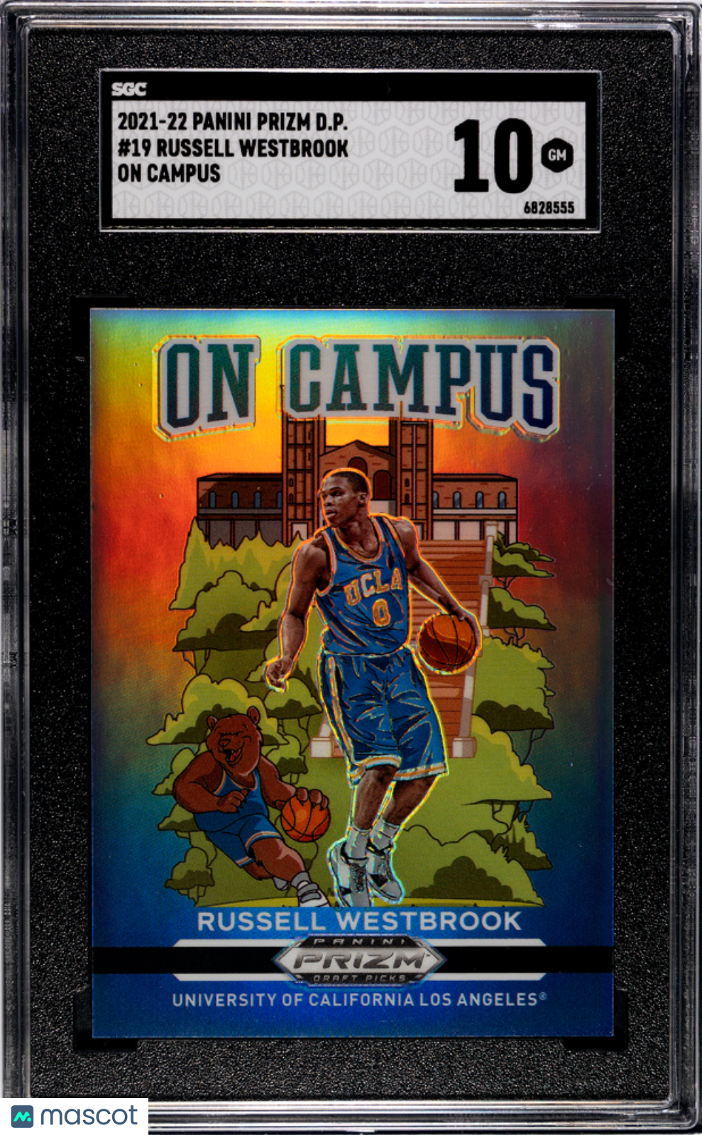 2021-22 Prizm Draft Picks Russell Westbrook On Campus #19 SGC 10 GEM MINT UCLA - Graded Sports Cards