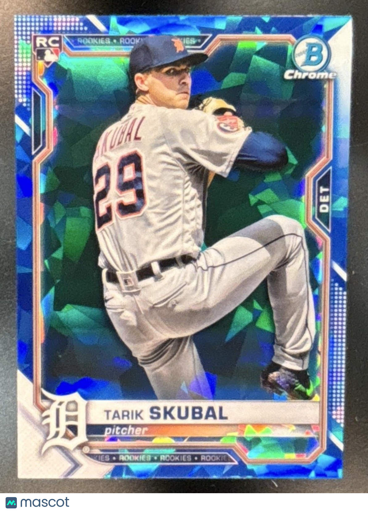 2021 Bowman Chrome Sapphire Tarik Skubal #28 RC Detroit Tigers - Sports Cards
