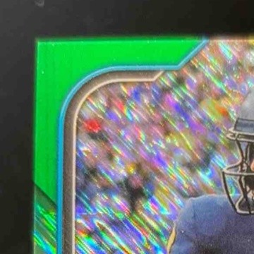 2021 Bowman University J.J. McCarthy Chrome Green Shimmer 43/99 #79 Michigan - Sports Cards
