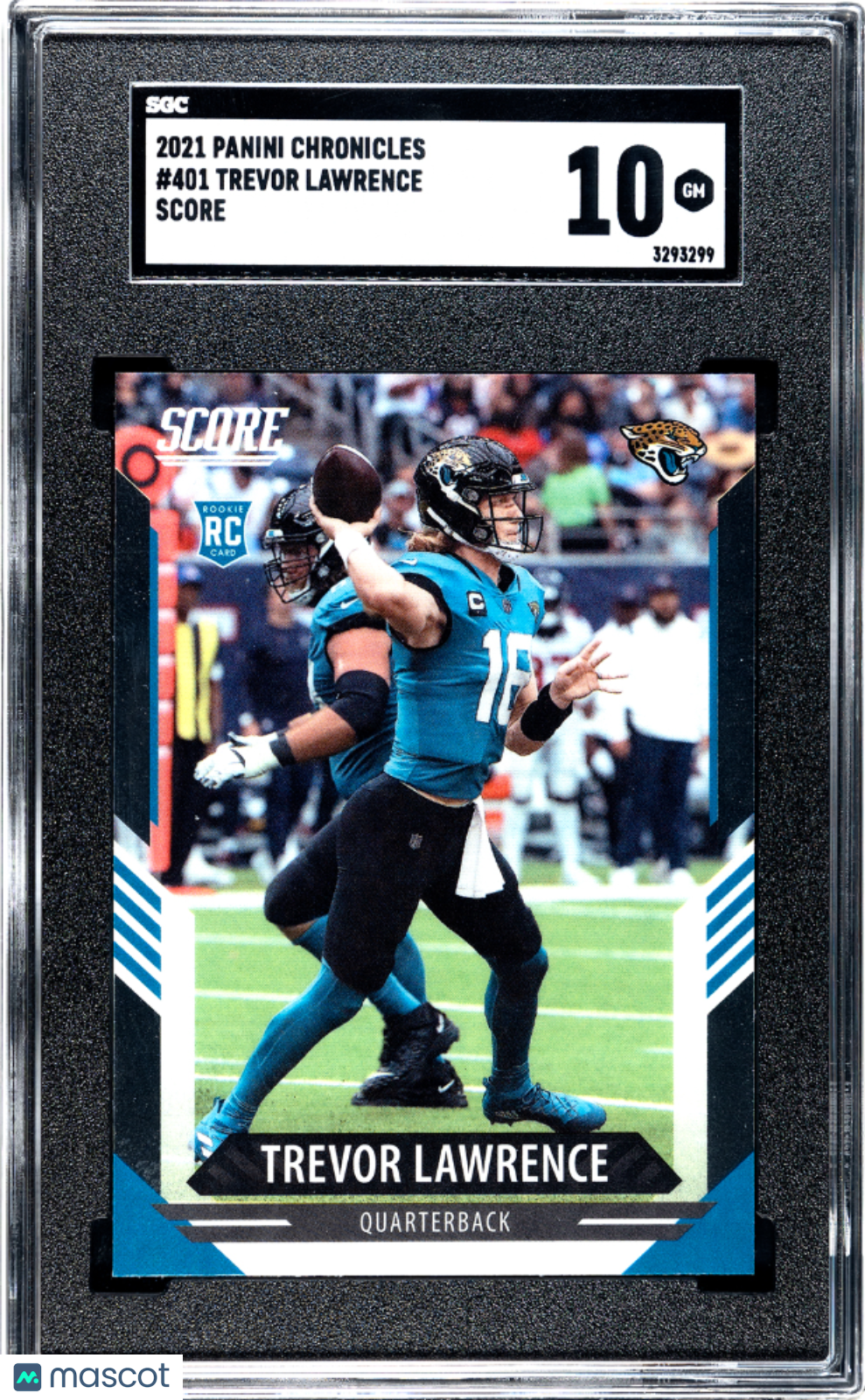 2021 Chronicles Trevor Lawrence Score Chrome Rookie #401 SGC 10 GEM MINT Jaguars - Graded Sports Cards