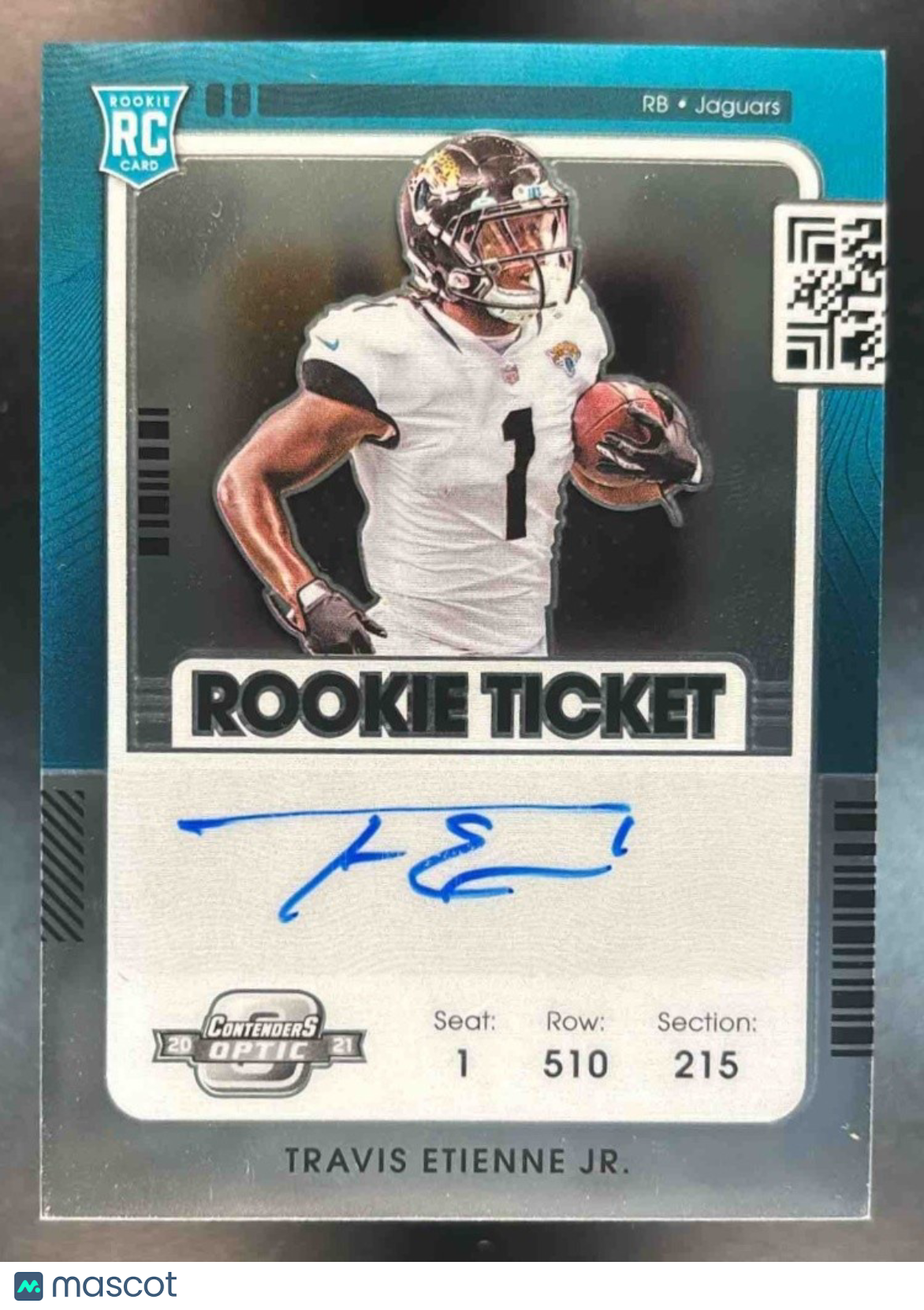 2021 Contenders Optic Travis Etienne Jr. #112 Rookie Ticket RPS Auto RC Jaguars - Sports Cards